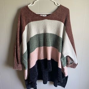 Super cute “She+Sky” sweater. One size fits all.